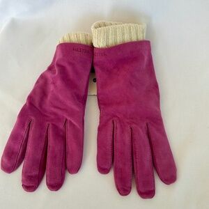 Hestra Meg Soft Suede Gloves Orchid Pink Wool Lined Womens 7  NWT